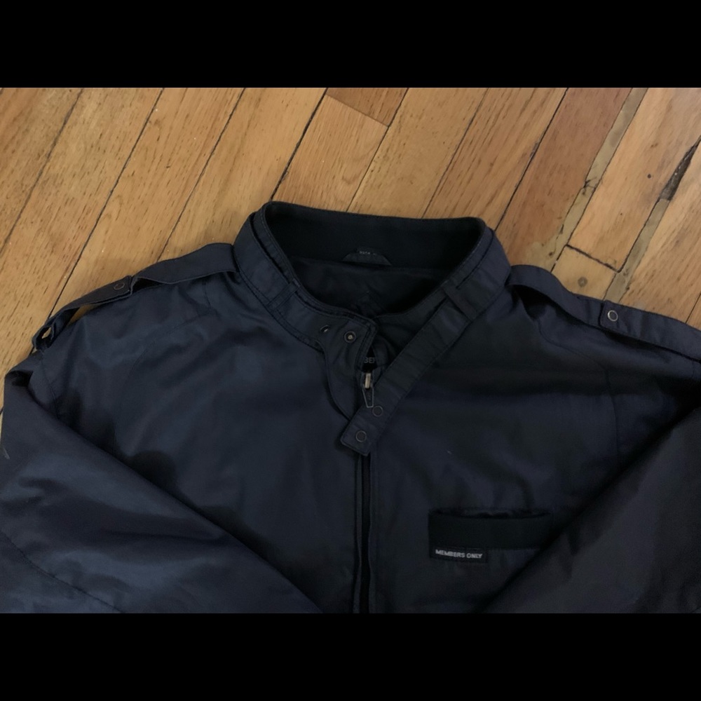 NWOT Members Only Iconic Black Racer Jacket - Picture 5 of 13